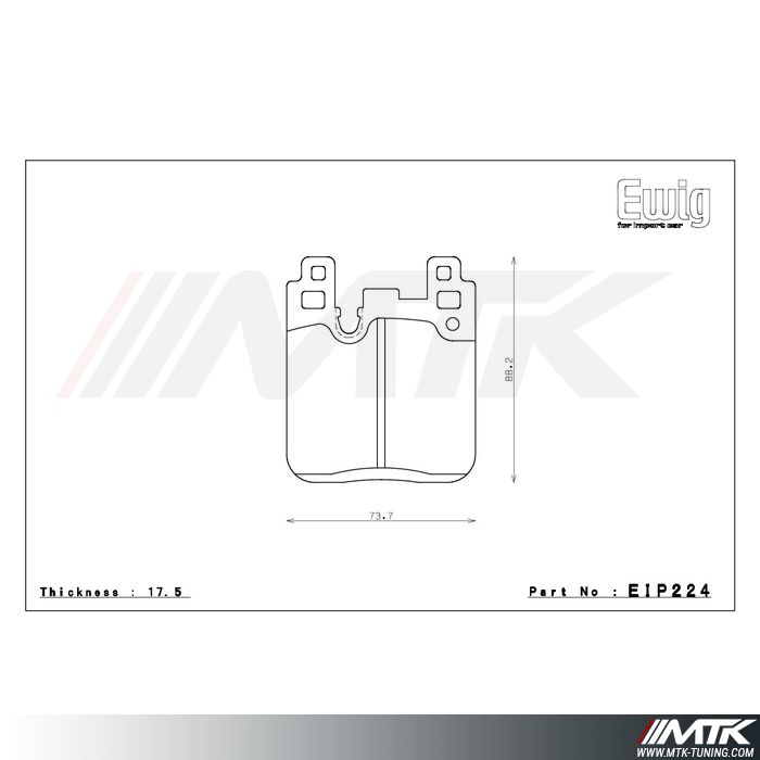 Plaquettes Endless ME20 EIP224 pour BMW Serie 1 F2X